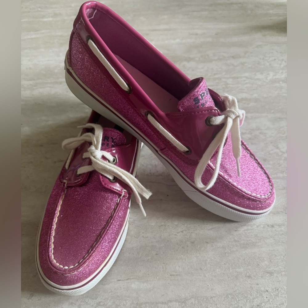 Bahama Pink Glitter Sperrys